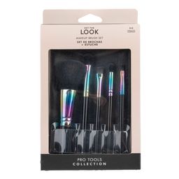 Set de Brochas Get The Look Pro Tools Negras x 5 un + Estuche