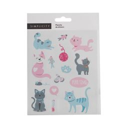 Plancha de Stickers Simplicity Gatos