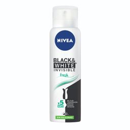 Desodorante Nivea Black & White Invisible Fresh sin Siliconas en Aerosol x 150 ml