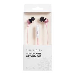 Auriculares con Micrófono Metalizados Simplicity Tech