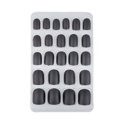Uñas Postizas Get The Look Pro Tools Ovaladas Negras x 24 un