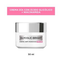 Crema de Día L'Oréal París Glycolic Bright Anti Manchas Fps 30 x 50 ml