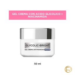 Gel Crema L'Oréal París Glycolic Bright  Anti Manchas de Noche x 50 ml