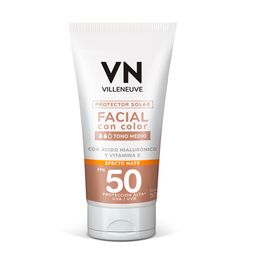 Protector Solar Facial Villeneuve Tono Medio Fps 50 x 50 ml