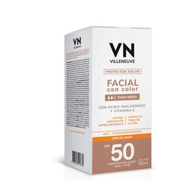 Protector Solar Facial Villeneuve Tono Medio Fps 50 x 50 ml