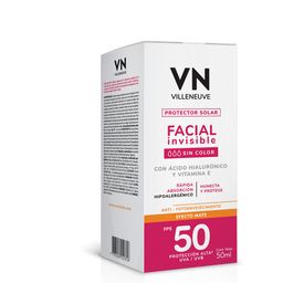 Protector Solar Facial Villeneuve Sin Color Fps 50 x 50 ml
