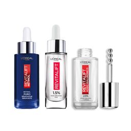 Combo Triple Sérum L'Oreal Paris Sérum Retinol + Sérum Acido Hialurónico + Sérum Ojos