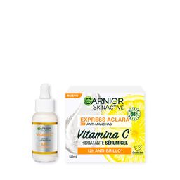 Combo Garnier Vitamina C Sérum Facial Iluminador x 30 ml + Gel Hidratante Ultra Ligero x 50 ml