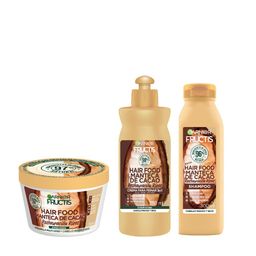 Combo Garnier Fructis Hair Food Manteca de Cacao Shampoo x 300 ml + Crema Tratamiento x 350 ml + Acondicionador x 300 ml