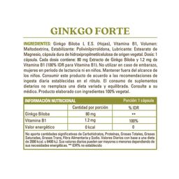 Suplemento Dietario Pure Wellness Ginkgo Forte x 30 un