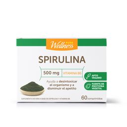 Suplemento Dietario Wellness Spirulina Pure x 500 g x 60 un