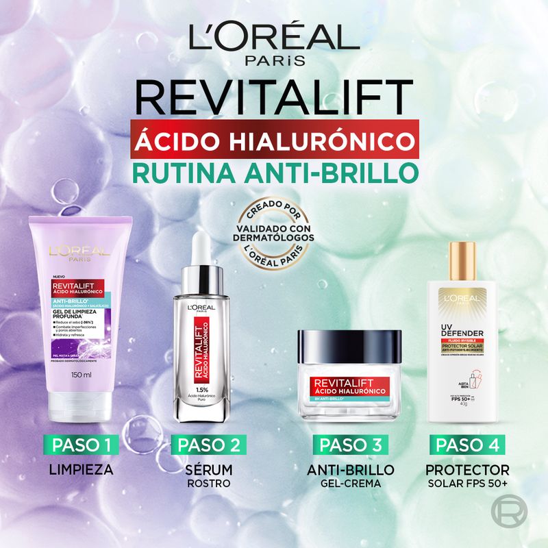 kit-completo-pieles-mixtas-loreal-paris-Gel-de-limpiez-serum-rostro-gel-crema--protector-solar-fps-50