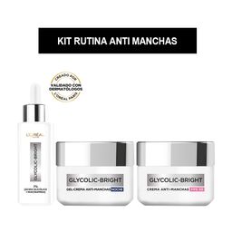 Kit Rutina Anti Manchas L'Oréal Paris : Serum + Crema día + Crema Noche