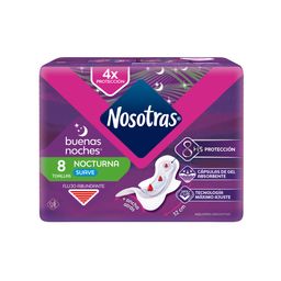 Toallas Nosotras Nocturas Suave x 8 un