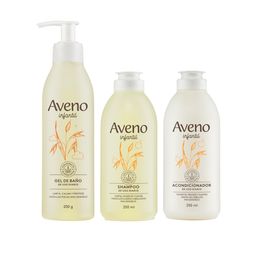 Combo Cuidado Infantil Aveno Gel de Baño x 250 ml + Shampoo x 250 ml + Acondicionador x 250 ml