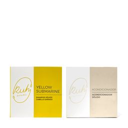 Combo Ruh Shampoo Sólido Cabello Dañado Yellow Submarine x 65 g + Acondicionador Sólido x 45 g