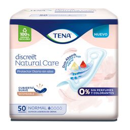 Protectores Diarios Tena Discreet Natural Care Sin Alas x 50 un