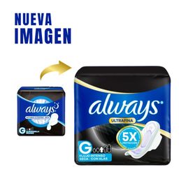 Toallas Femeninas Always Noche Ultrafinas Seca x 8 un