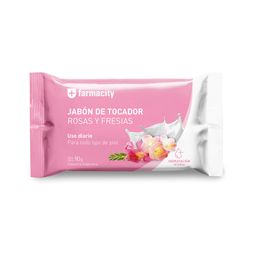 Jabón Cremoso Farmacity Rosas y Fresas x 90 g