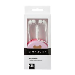 Auriculares Simplicity con Estuche Oso