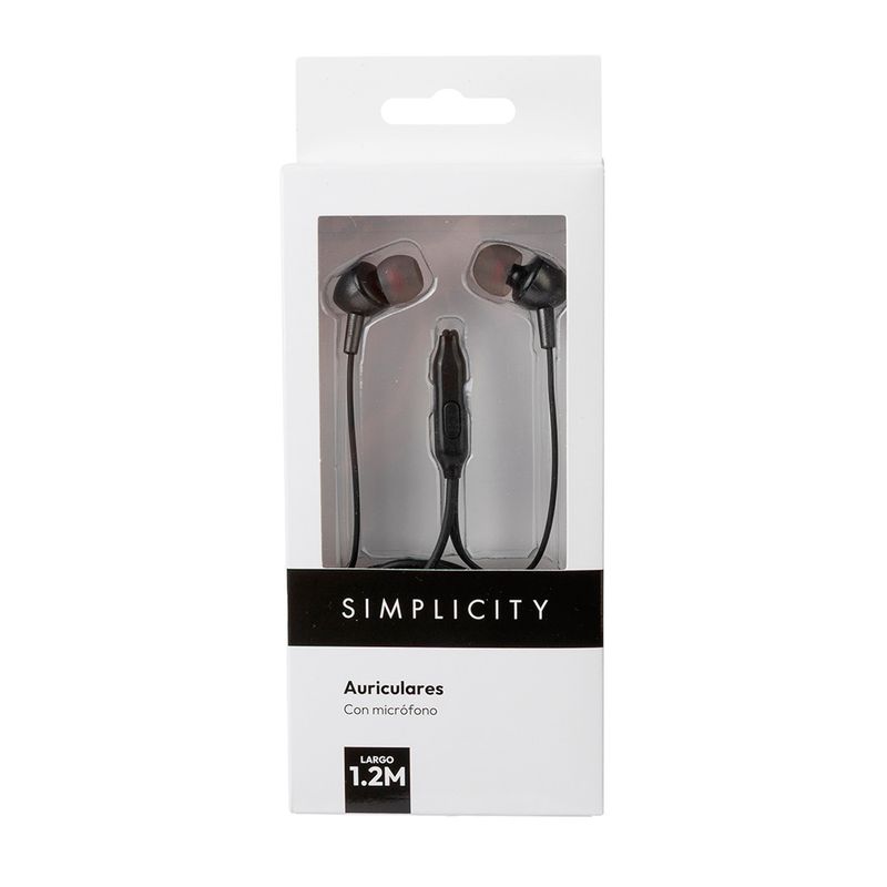 auriculares-simplicity-con-microfono-metalizados-negros
