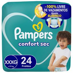 Pañales Pampers Confort Sec Talle XXXG x 24 un