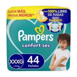 Pañales Pampers Confort Sec Talle XXXG x 44 un