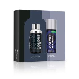 Set Edt Benetton Colors Man Black 100 ml + Desodorante 150 ml