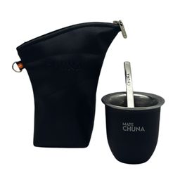 Combo Chaulata + Mate de Acero Inoxidable + Bombilla Negro