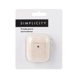 Funda para Auriculares Simplicity Tech Airpod Case Ivory