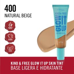 Base Rimmel Kind & Free Hidratante 400 Natural Beige x 30 ml