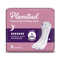 Toallas para Incontinencia Plenitud Femme Nocturna x 8 un