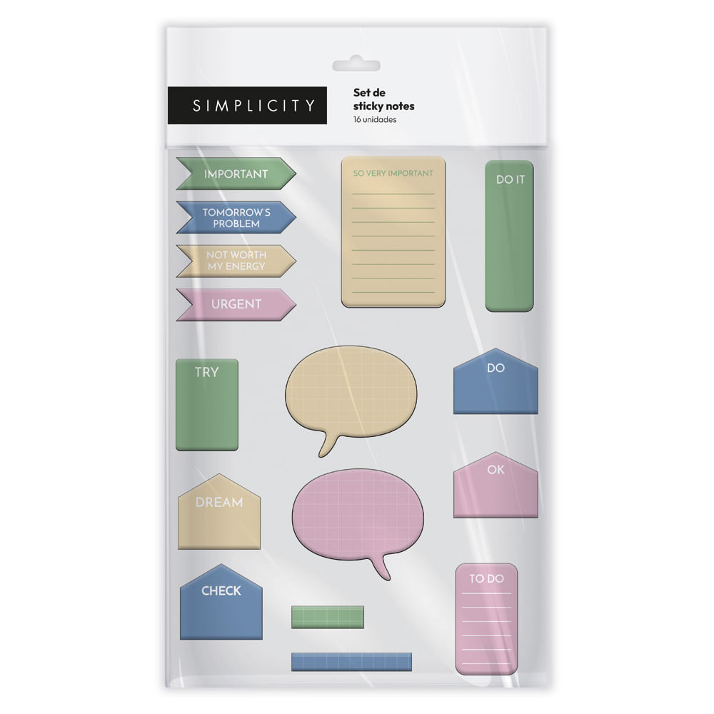 Set Sticky Notes Multi Basic Simplicity - Simplicity