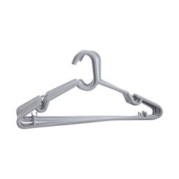 Perchas Chatas Plastico Simplicity Gris x 8 un