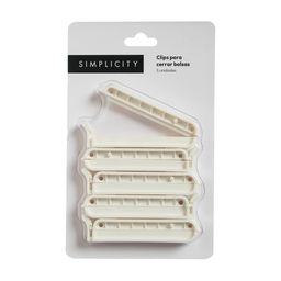 Clips Bolsas Simplicity Chico Blanco x 4un