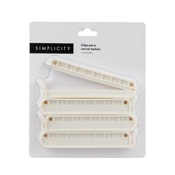 Clips Bolsas Simplicity Grande Blanco x 4un