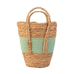 Canasto Tejido Verde Chico Boho Simplicity