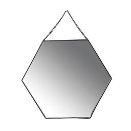 Espejo Hexagonal Negro Boho Simplicity