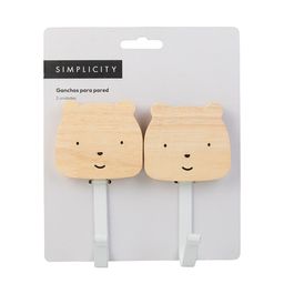 Gancho Oso Set Simplicity Kids Forest  X 2 un