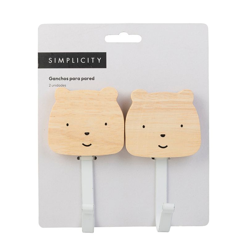 gancho-oso-set-simplicity-kids-forest--x-2-un