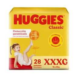 Pañales Huggies Classic Talle XXXG x 28 un