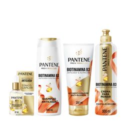 Combo Pantene Anticaída Shampoo + Acondicionador + Crema para Peinar + Tónico Capilar