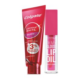 Combo Brillo Labial Rimmel Glossy Lip Tono 003 + Pasta Dental Colgate