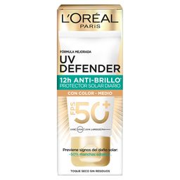 Protector Solar L'Oréal Paris UV Defender Fluido Tono Medio FPS50+ x 40 g