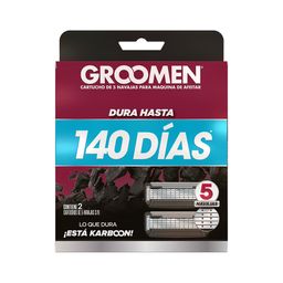 Repuesto Groomen 500 Cartucho 3 Navajas x 2 un