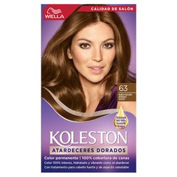 Kit Coloración Wella Koleston 63 Rubio Oscuro Dorado