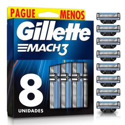 Repuesto para Afeitar Gillette Mach3 Extra Lubricación x 8 un