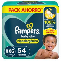 Combo Baby Dry XXG x 54 un + Toallitas