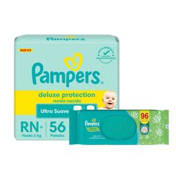 Combo Pampers Deluxe RN + Toallitas