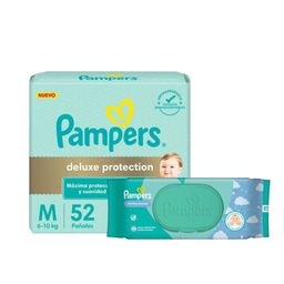 Combo Pampers Deluxe M + Toallitas